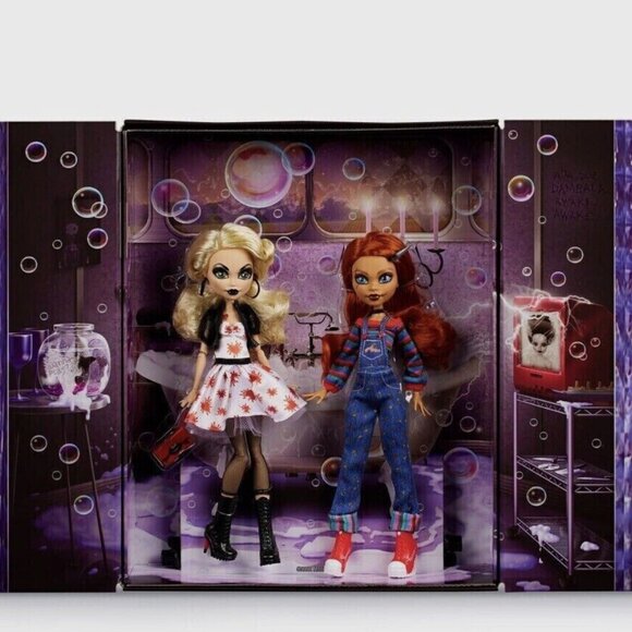 Monster high skullector Chucky & Tiffany Doll Collector 2-pack Set! Sealed New - Picture 7 of 9